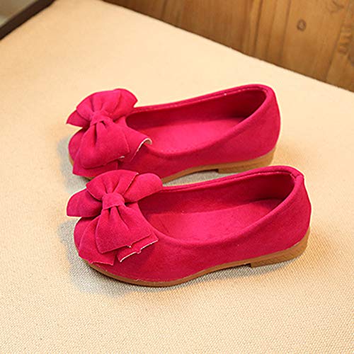 Toddler Slip on Mary Jane 𝐅lats Little Girls Slip-On Bowknot Princess Tea Party Dance Single Dress Shoes4