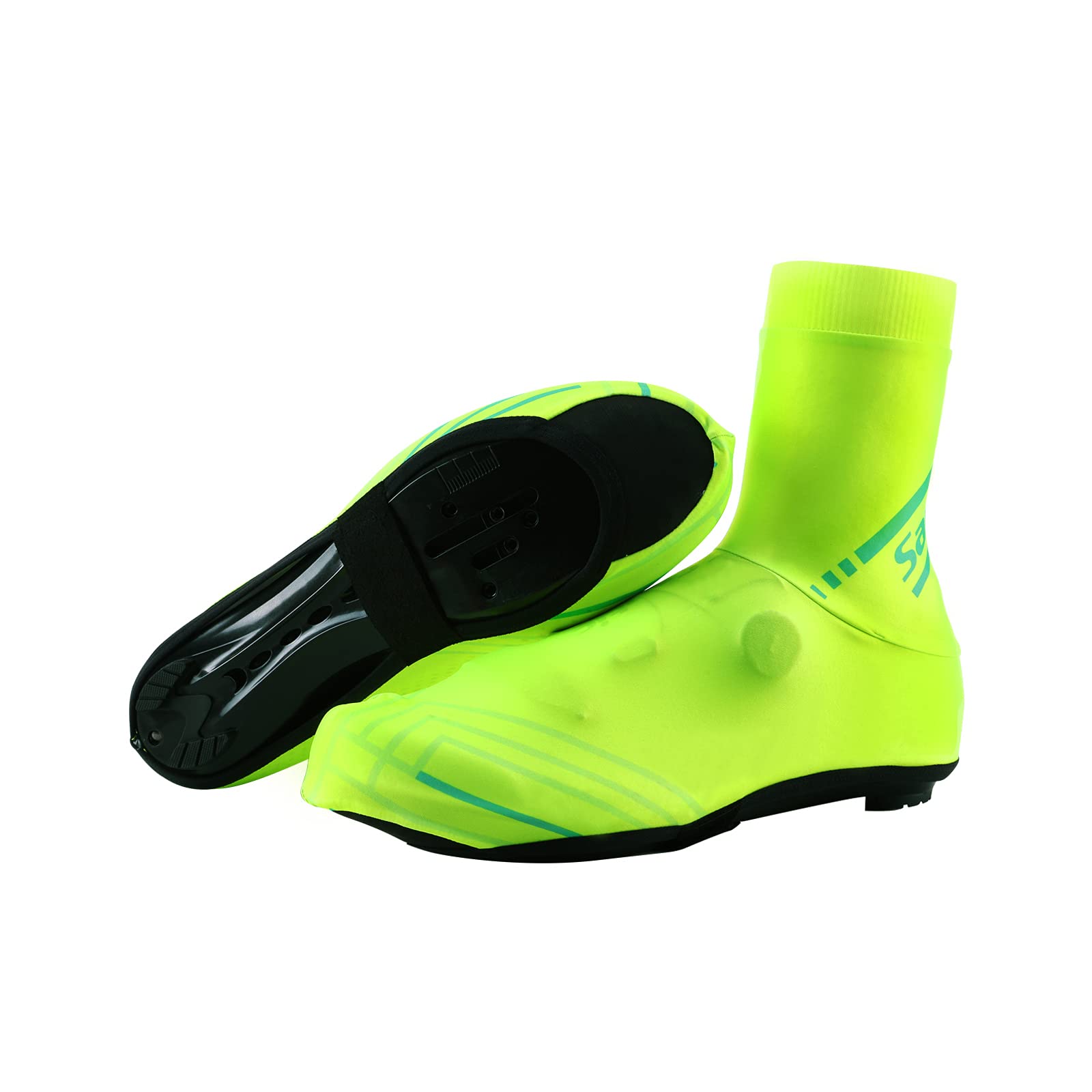 Santic Cycling Overshoes Cycling Shoes Cover MTB Bike Overshoes Cycling Gaiter with Zip Green EU 44-47