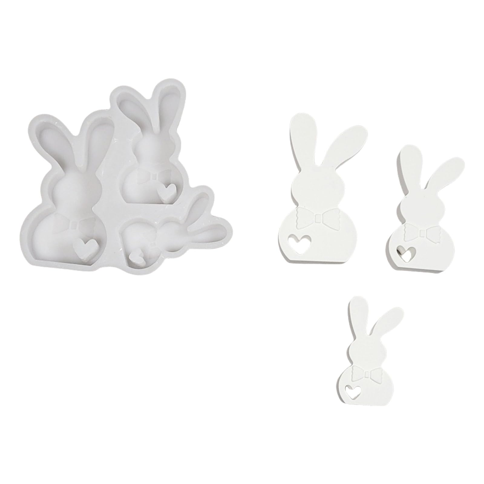 Kalttoy Multicolor Easters Molds Castings Molds Lovely Rabbits Silicone Plasters Ornament Epoxy Resin Easters Castings Rabbits