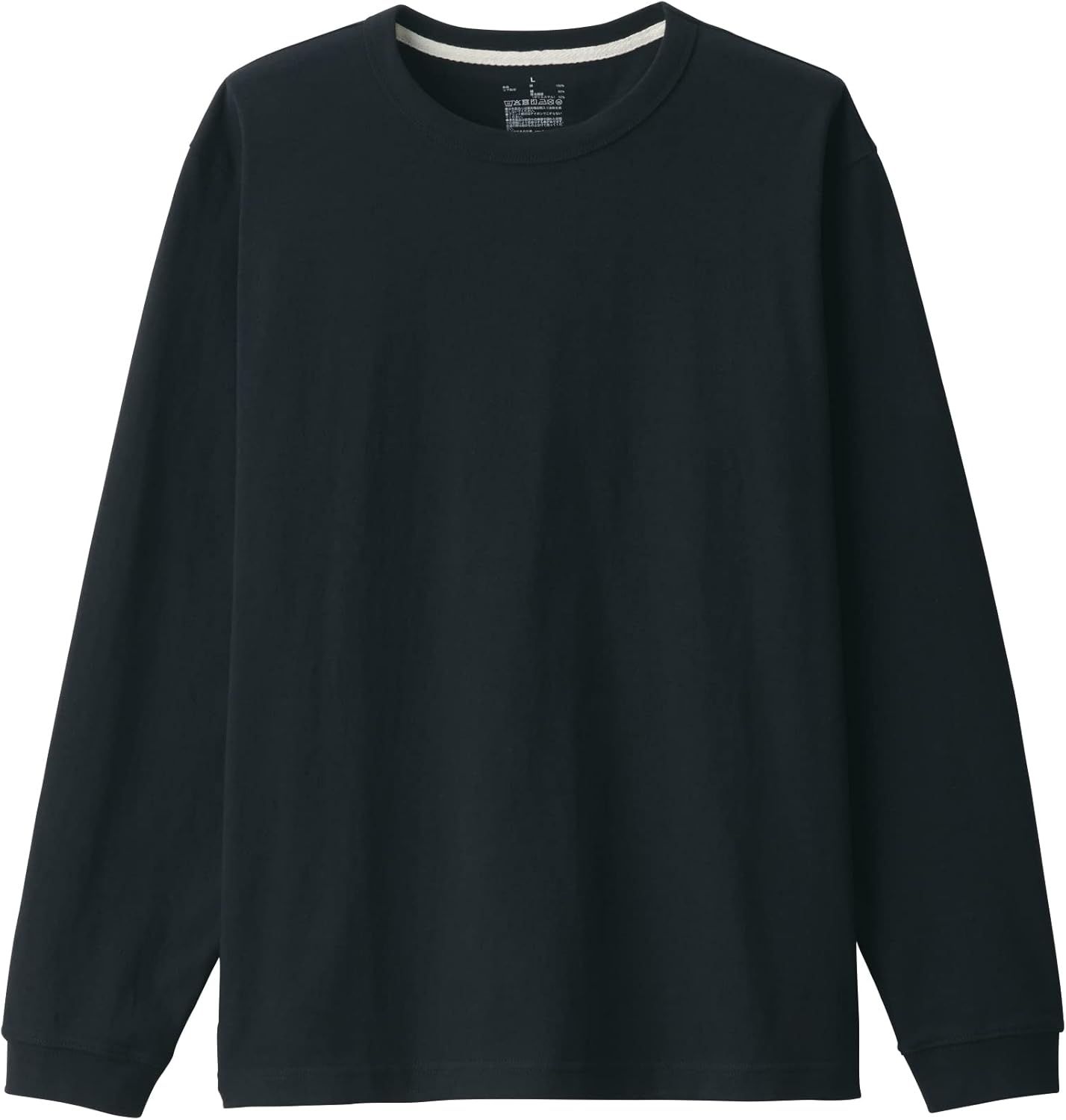 MUJI Men's Long Sleeve T-Shirt Washed Thick Crew Maldives Ubuy
