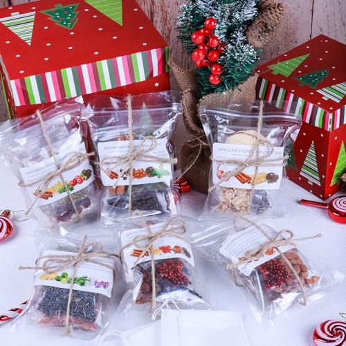 Simmering Potpourri Kit Six Style Happiness Simmer Pot Set Included Varieties All-Natural Spices Stove Top Scent Mix for Home Fragrance Gift for Housewarming Christmas Mothers Day