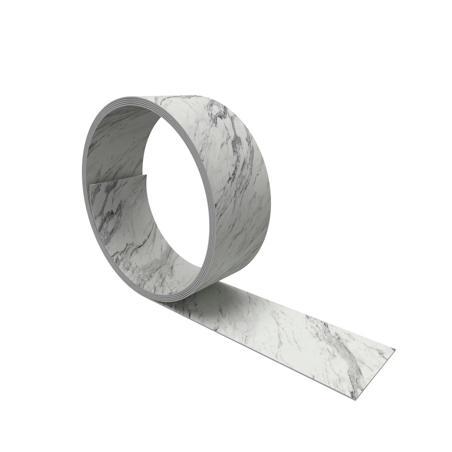 Premium Sleek Calcutta Marble Square Edge Laminate Kitchen Edging Strip 3000 x 28mm, Matching Marble Effect Trim for Worktops and Breakfast Bars
