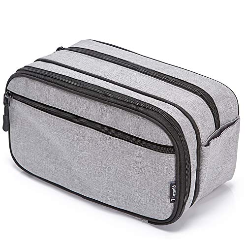 Toiletry Bag Dopp Kit with Dual Compartments and Handle, Waterproof