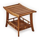 Cambridge Casual Teak Wood Estate Shelf, Shower Bench/Natural Brown