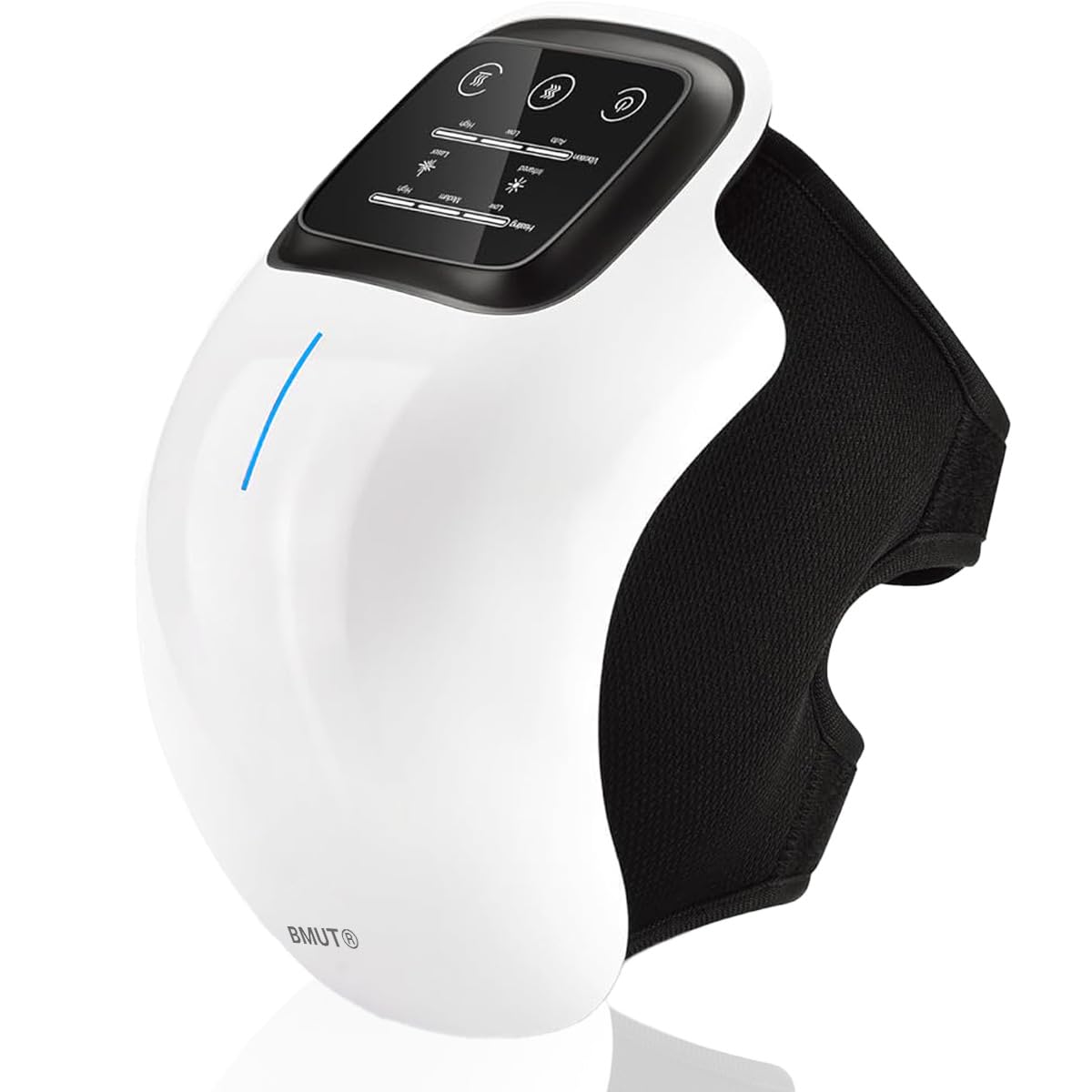 BMUT 3in1 Knie-Massagegerät kabellos mit Tiefenwärme & Vibrationstherapie – 3 Heizstufen & Laser & Infrarot, USB und Akku schnurlos – Schmerzlinderung & Entspannung