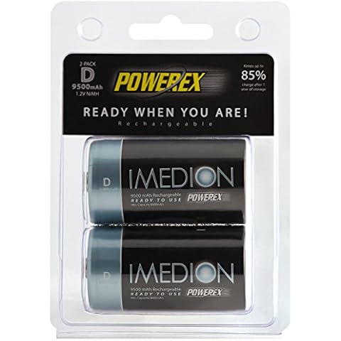 Powerex MHRDI2 Imedion D 9500mAh 2-Pack Rechargeable Batteries Cover