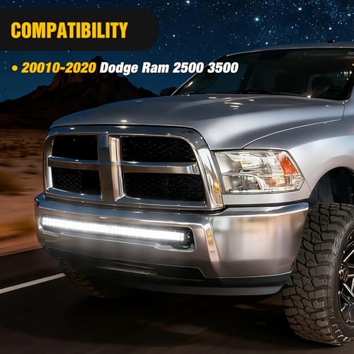 Image of Nilight Front Lower Hidden Bumper Mounting Brackets for 40inch Single Double Row Curved LED Light Bar Compatible with 2010-2020 Dodge Ram 2500 3500
