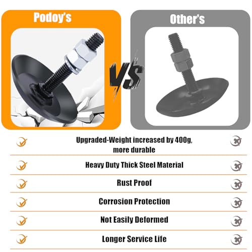 Podoy Sapato de skid para serviço pesado com lâmina de neve compatível com Polaris 2873423 Ranger Ra