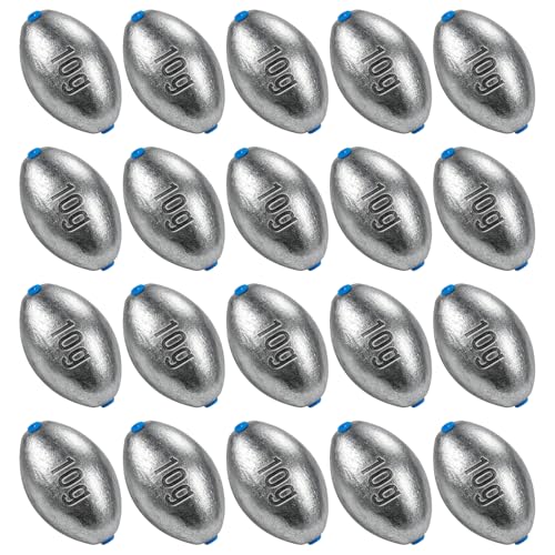 Alwonder Egg Sinkers Fishing Weights, Oval Lead Fishing Weights Sinkers Bass Fishing Casting Egg...