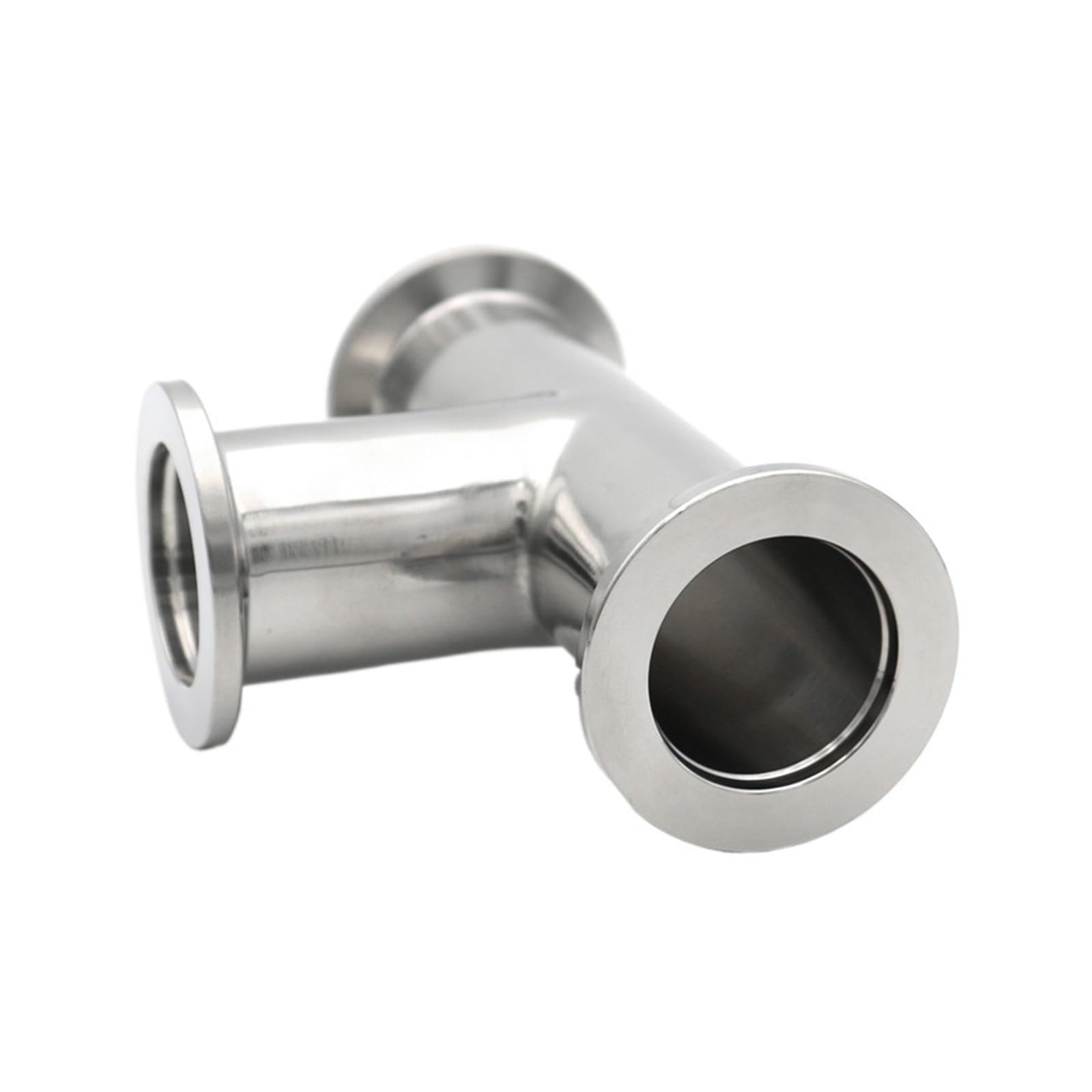 Vakuum-T-Stück 304 Edelstahl Sanitär 3-Wege KF16 KF25 KF40 KF50 Rohrverschraubung Tri-Clamp-Flansch(KF50)