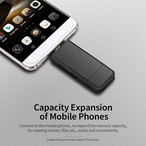 Docooler — Gravador de cartão de alta velocidade USB Micro USB Tipo/OTG Leitor de cartão TF SD grava