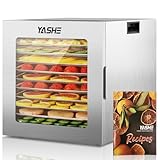 Photo Gallery yashe - macchina per disidratare gli alimenti, 10 essiccatori alimentari in acciaio inossidabile, 10 preset, timer 48 ore e controllo della temperatura, disidratatori da 850 w per Photo Gallery yashe - macchina per disidratare gli alimenti, 10 essiccatori alimentari in acciaio inossidabile, 10 preset, timer 48 ore e controllo della temperatura, disidratatori da 850 w per