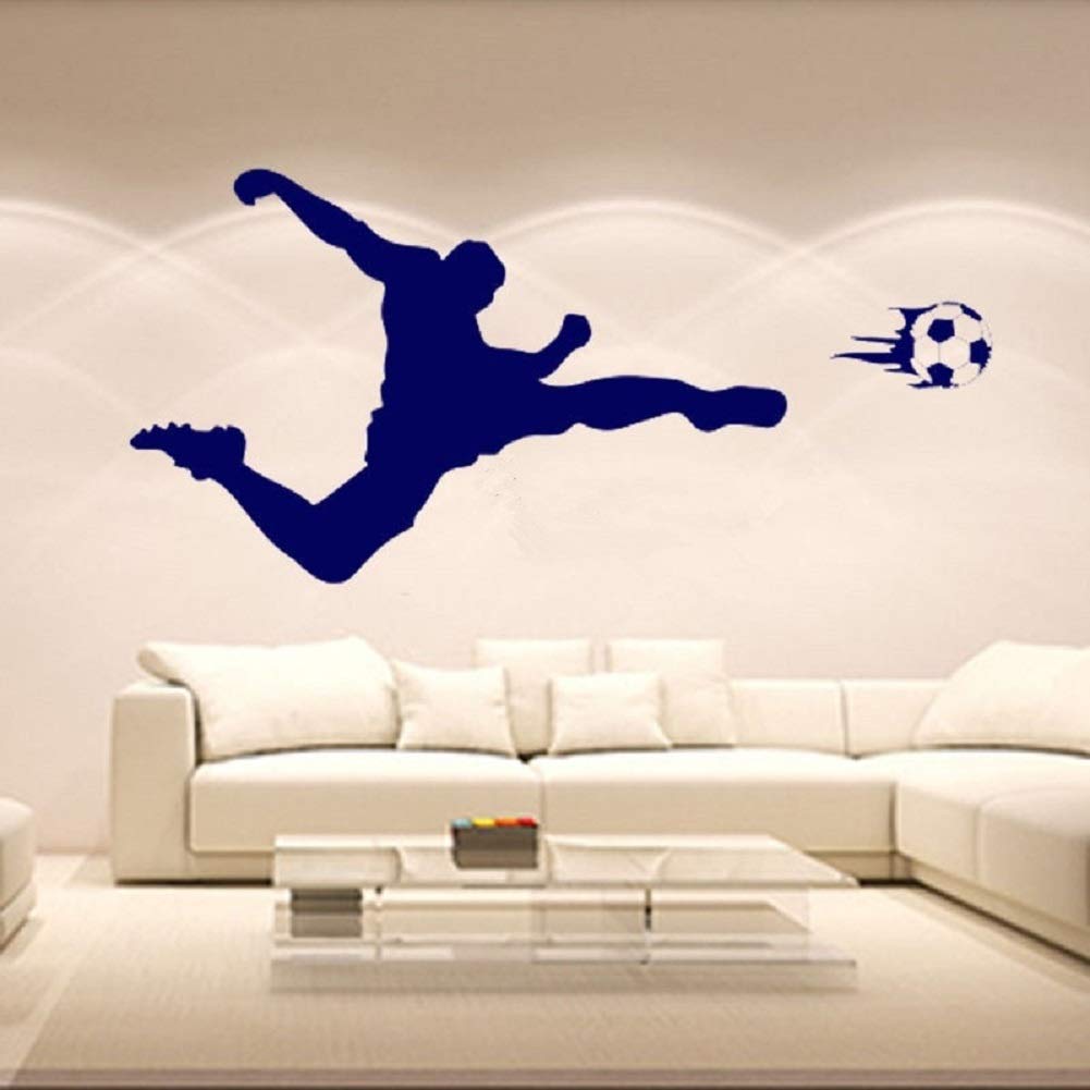 ch.kwok 56x121cm Soccer Shooting Wall Stickers for Boys Room Decoration Home Sofa Background Wall Decals