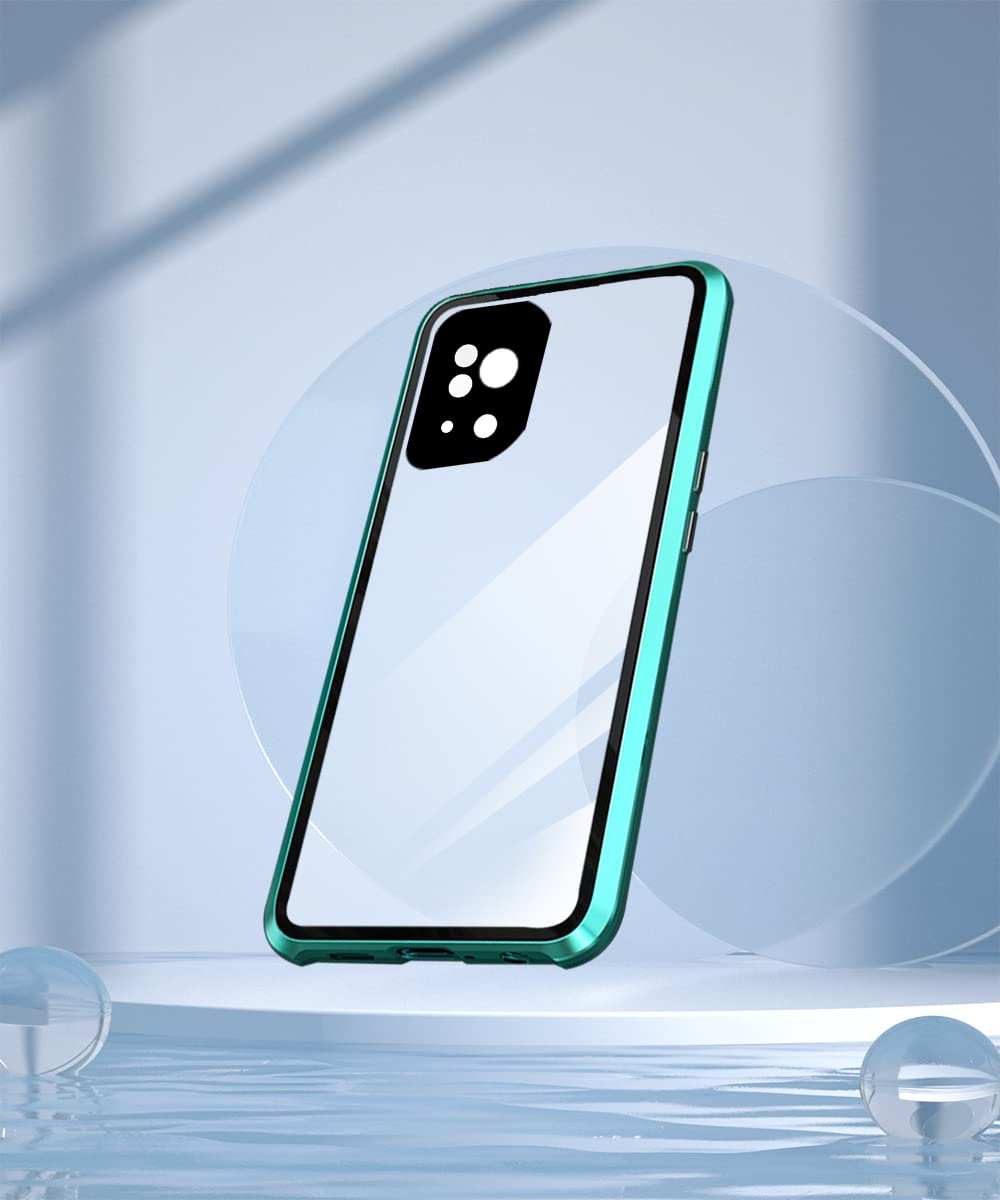 Cover per Xiaomi Black Shark 5 5G / 5 Pro 5G, Custodia Magnetico [Telaio in Metallo] [Doppia Faccia in Vetro Temperato][Protezione della Fotocamera] 360 Protezione Trasparente Cover, Viola