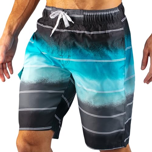 Image of Kanu Surf Men's Big Viper Extended Size Stripe Swim Trunk