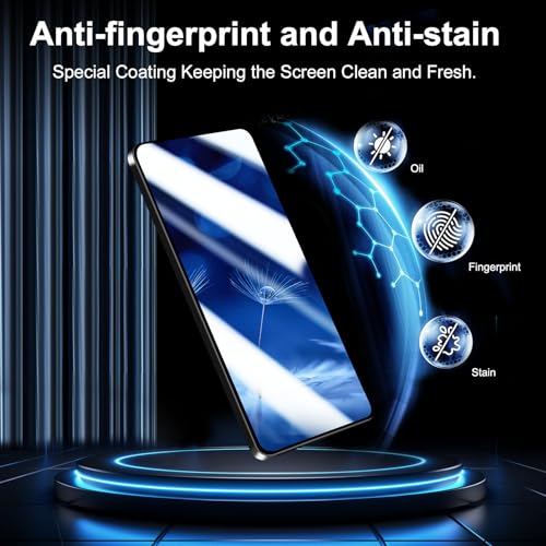 Image of QsmQam Pack of 3 Tempered Glass Screen Protectors for Samsung Galaxy A36 5G and 3 Camera Protection, 9H Hardness Screen Protector, HD Screen Protector Film, Anti-Scratch, Bubble-Free