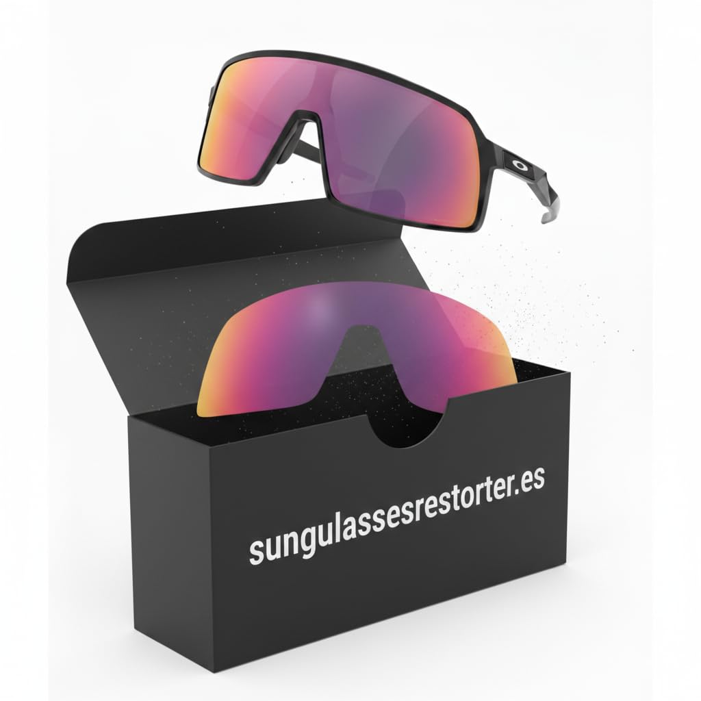 Xtreme Road Lenti di ricambio compatibili con Oakley Sutro S, Multicolore Giallo Arancione Rosa Viola, Policarbonato, Protezione UV400, Design Shield Sportivo