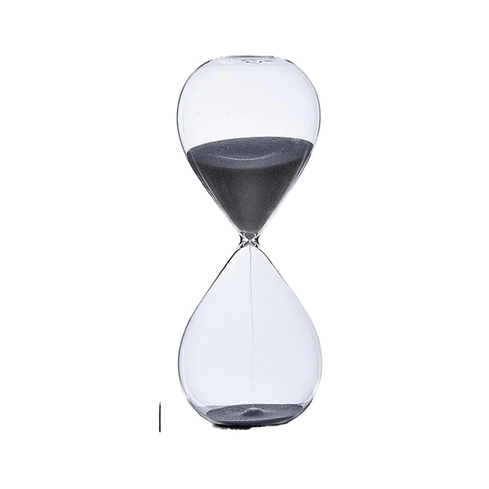 Hourglass Sand, Hourglass Sand Timer Glass Home Decor Desktop Ornament(Black)