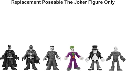 Miniatura 5 de Pieza de repuesto para Imaginext Deluxe Figure Pack Playset GWX46 Reemplazo Poseable The Joker Figure Vestido con traje morado