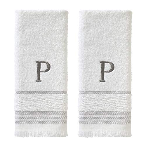 SKL Home Hand Towel Set, P, Cotton, White, 16x26