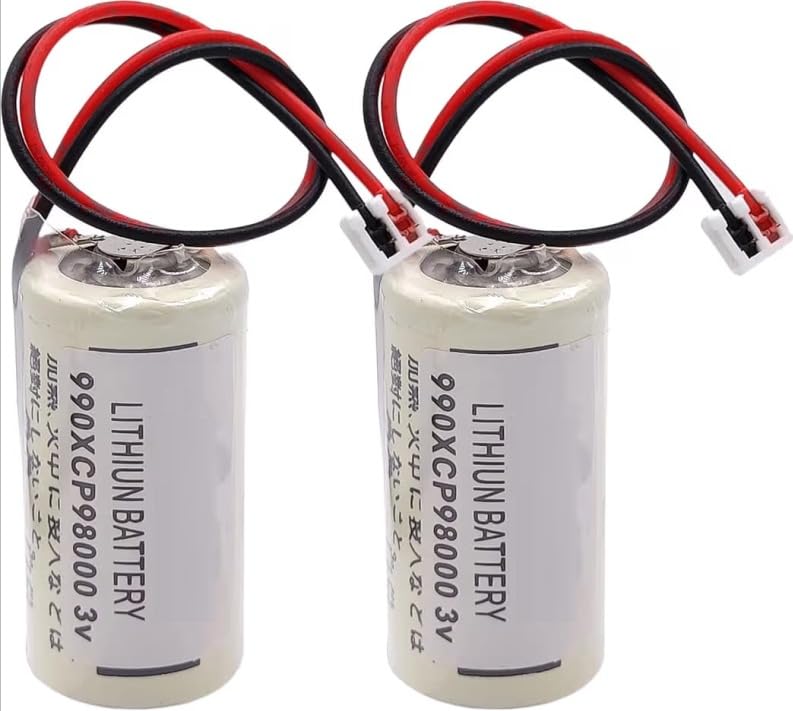 Image of 2-Pieces 990XCP98000 3V 2 /3A 1800mAh PLC Lithium Battery for Modicon Quantum 140 CPU Series
