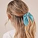 WATINC 14 Pcs Bowknot Hair Scrunchies Super Soft Silk Scarf Hair Ties 2 in 1 Design Solid Colors Scrunchie Ponytail Holder with Bows Pattern Hair Scrunchy Accessories Ropes for Women