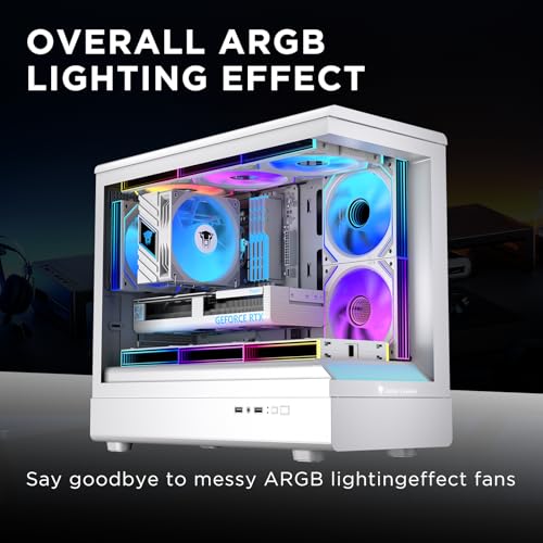 Image of Interstellar V2 120mm Case Fan Infinity Mirror Module Daisy-Chain ARGB Fan Triple Pack with Controller Suitable for Computer Case & 360mm AIO Cooler(White)