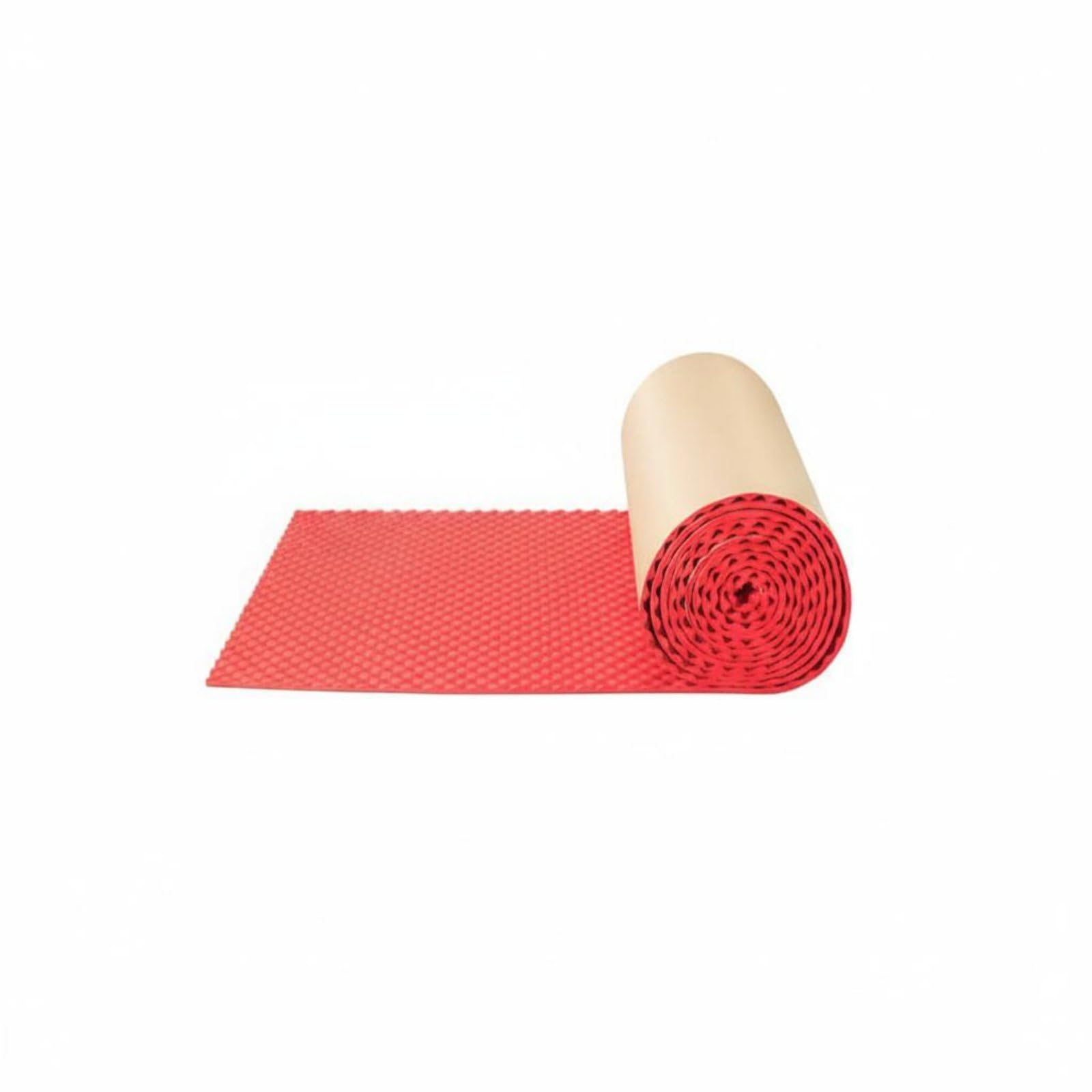Pannello Fonoassorbente Pannello Acustico Schiuma Isolante Antiriverbero Assorbimento Suono Superficie a Onde Adesivo Integrato in Poliuretano Adatto , Rosso , 20mm