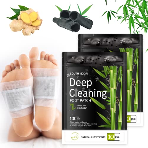 20 Stück Entgiftungspflaster Füße,Detox Fußpflaster Entgiftung,Entgiftungspflaster Füße Original,Deep Cleansing Foot Pads,für Stressabbau & Tiefschlaf 100% natürliche Fußpads