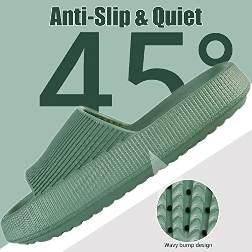 Image of rosyclo Cloud Slippers for Women and Men, Pillow House Slippers Shower Shoes Indoor Slides Bathroom Sandals, Ultimate Comfort, Lightweight, Thick Sole, Non-Slip, Easy to Clean
