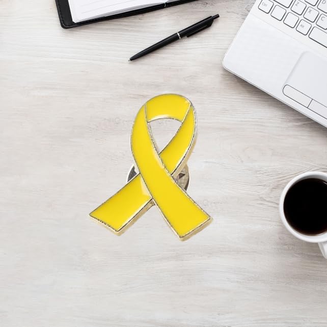 Image of Yellow Ribbon Pin Bring Them Home Brooch Hostages Israel Pin Breast Cancer Awareness Prevention Lapel Enamel Charity Donation Accessories Movement Badge Gift