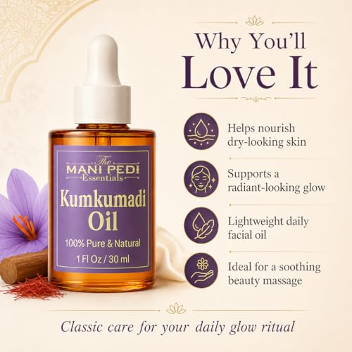 Image of TMPE Kumkumadi Oil, Pure & Natural Ayurvedic Kumkumadi Tailam for Skin Brightening, Helps Reduce Dark Spots & Uneven Tone | Hydrating Face Oil for Glow, Smooth Texture & Natural Radiance - 30ml