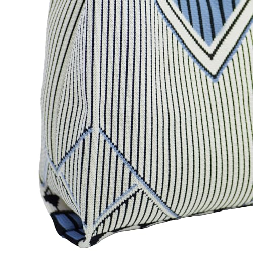 Bolso de muñeca para mujer, bolso tipo wristlet con diseño de rayas, bolsa portátil para regalo miniatura 3