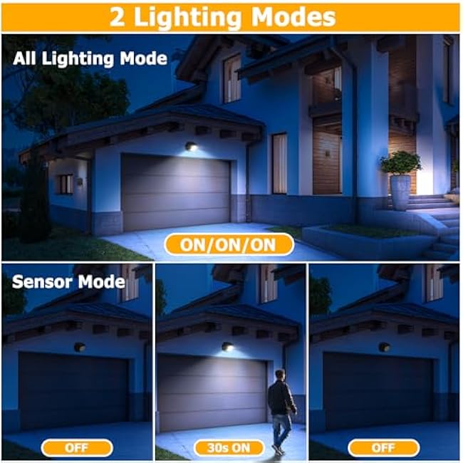 Motion Sensor Outdoor Lights - Outdoor Motion Sensor Light Battery Operated Wireless Spotlight Motion Detector Security Light Auto On Off for Sheltered Porch Stair Hallway Garage Wall Shed (1 Pack)