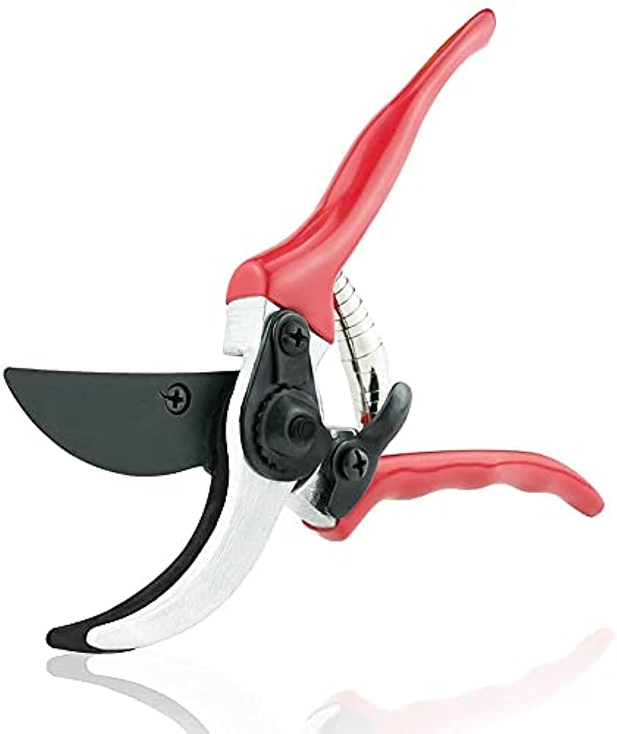 HYLAN Stainless steel Pruning Shears with Extra Blade Manual Hand Pruner - Best Tree Trimmer,Garden Shears,Hand Pruner,Ergonomic Gardening Tool for Effortless Cuts(Red)