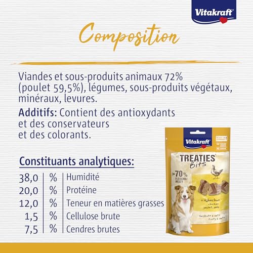 Vitakraft Treaties Bits - Friandise pour chien au Poulet - 1 x 120g - Image 6