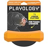 Playology Dog Toys | Durable Squeaky Chew Stick for Dogs | Medium Cheddar Cheese Scented Toy - Easy to Clean and Made from Non Toxic Materials