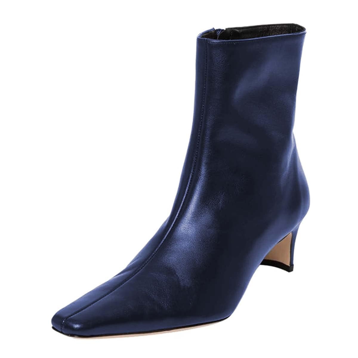 miss left Women Fashion Side Zipper Low Heel Ankle Boots Square Toe Ladies Winter Party Casual Walking Booties