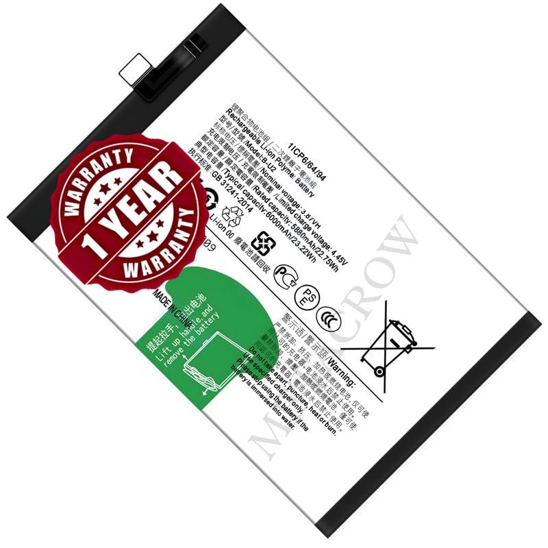 Image of Original B-U2 Battery Compatible for Vivo T2x (V2188A) - (6000mAh) - 1 Year Warranty JK1