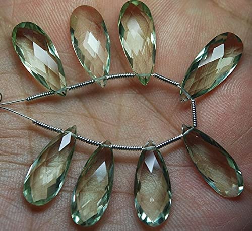 Briolettes améthyste verte extra large, la poésie des pierres naturelles