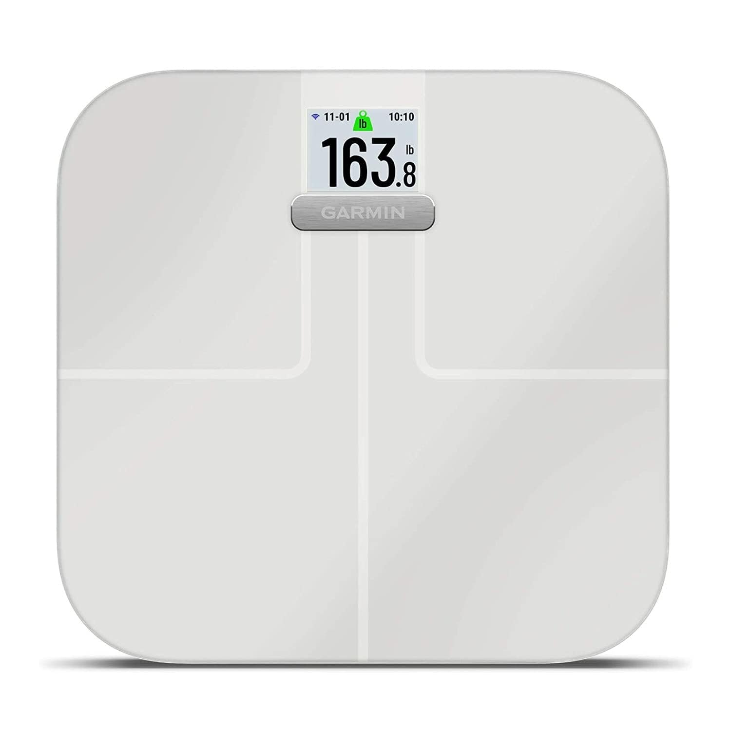 Garmin Index S2 Smart Scale, measure weight & body composition, BMI, weight trend, body fat percentage, muscle & bone mass, built in wifi, pair with Garmin Connect, up to 16 users, White