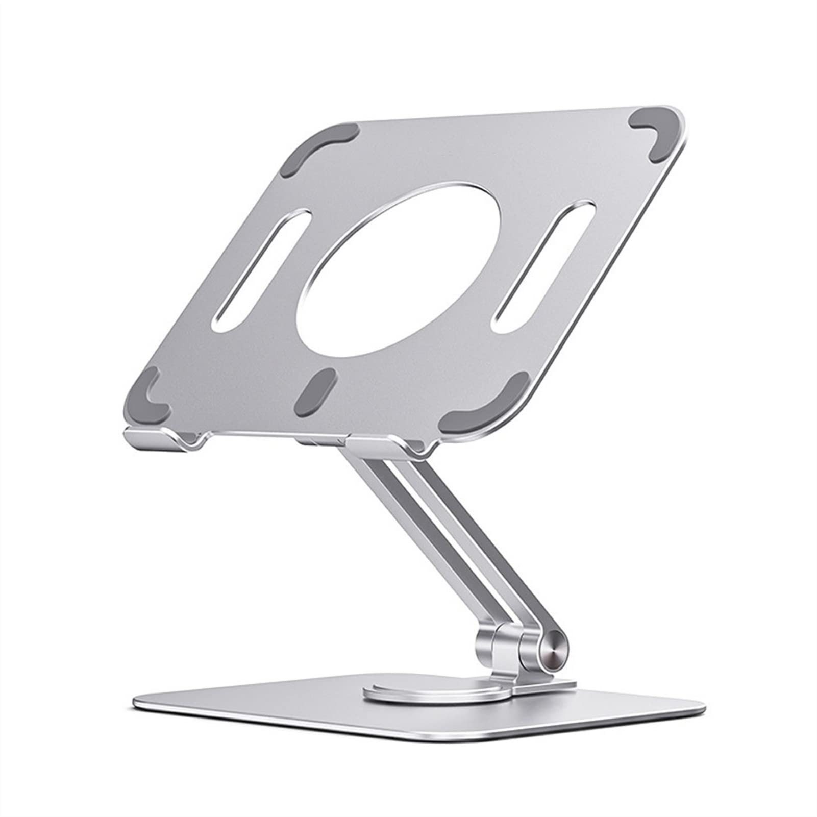 Soporte de Tableta, Tableta de rotación de 360 ​​° de 360 ​​°, Soporte de Tableta Plegable de múltiples ángulos y Altura for 4-13.9 Pulgadas Tablet Portátil Portátil (Color : Silver)