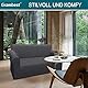 Granbest Thick Sofabezug Stylish Pattern Sofaüberzug für Sofa Stretch Elastische Jacquard Sofahusse Couchhusse mit Armlehne für Wohnzimmer Anti-Rutsch (2 Sitzer, Grau)