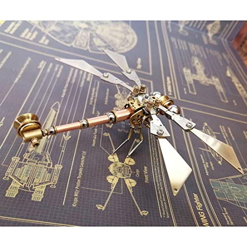 Metalowy model 3D ważki, model układanki owada, zestaw konstrukcyjny stali nierdzewnej, zabawka edukacyjna, rękodzieło, ozdoba biurko, zabawka kolekcjonerska