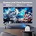 [Built-in Apps] Smart Mini Projector with WiFi and Bluetooth, Auto Focus & Keystone Portable Projector 4K Support, 180° Rotation Home Outdoor Movie Projector Compatible with TV Stick/Phone/Laptop