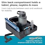 High Road Front Passenger Seat Organizer with Cup Holder and Storage Tray - Image 4