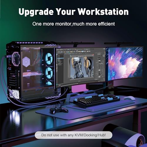 2-Pack 4K DisplayPort to HDMI Cable 6Ft | 1080P@120Hz,1440P/2K@60Hz Uni-Directional DP to HDMI Male Braided Cord Display Port to HDMI Cable for Desktop,Dell,Lenovo,ThinkPad,HP,AMD,NVIDIA - Image 4