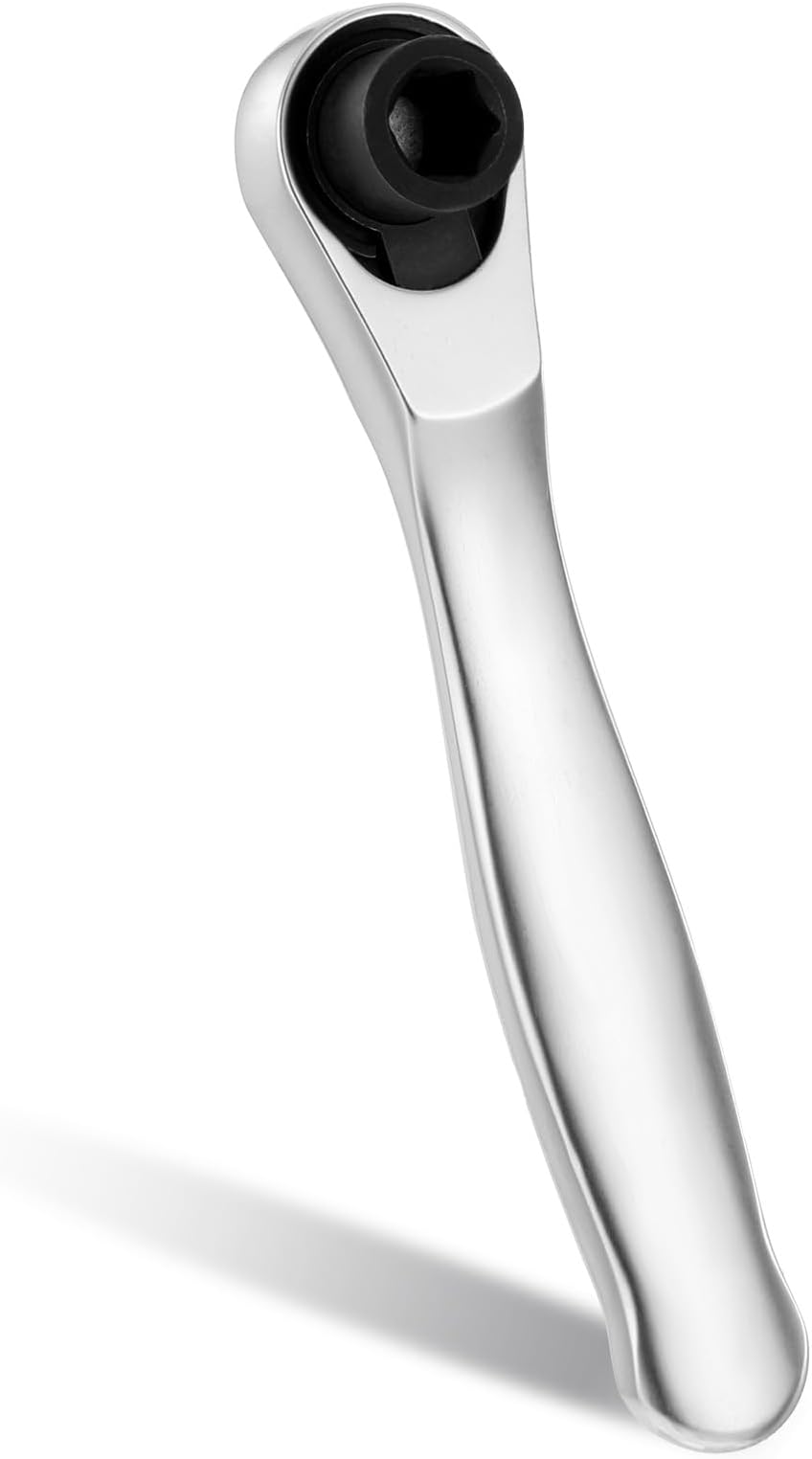 1/4 Inch Drive Micro Ratchet Bit Screwdriver, 72-Tooth Hand Ratchet Wrench, Hex Wrench, Multi-Purpose Ratchet Tool for Tight Places