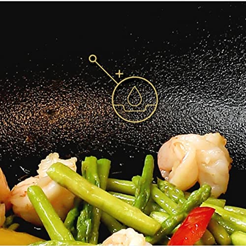 Wok sin recubrimiento de hierro fundido con mango desmontable miniatura 5