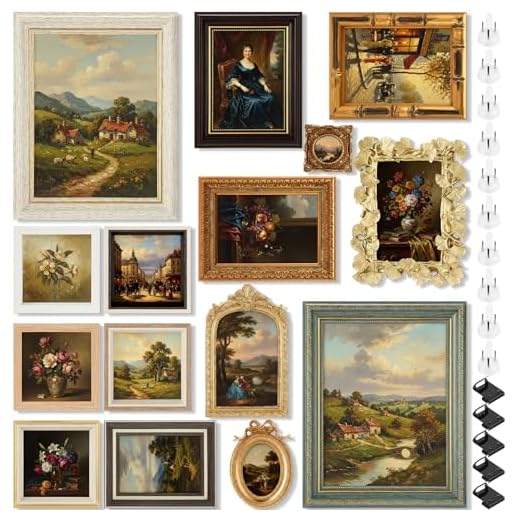 15 Vintage Picture Frames Set